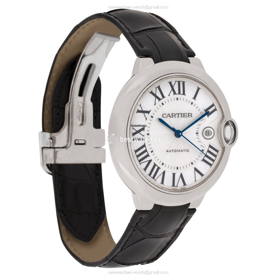 IMG_9086 Cartier Ballon Bleu 42mm Mens watch Unisex Automatic White gold W6901351 3