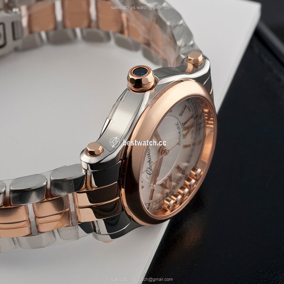 IMG_9086 Chopard Happy Sport Womens watch Automatic Gold Steel 278573-6002 3
