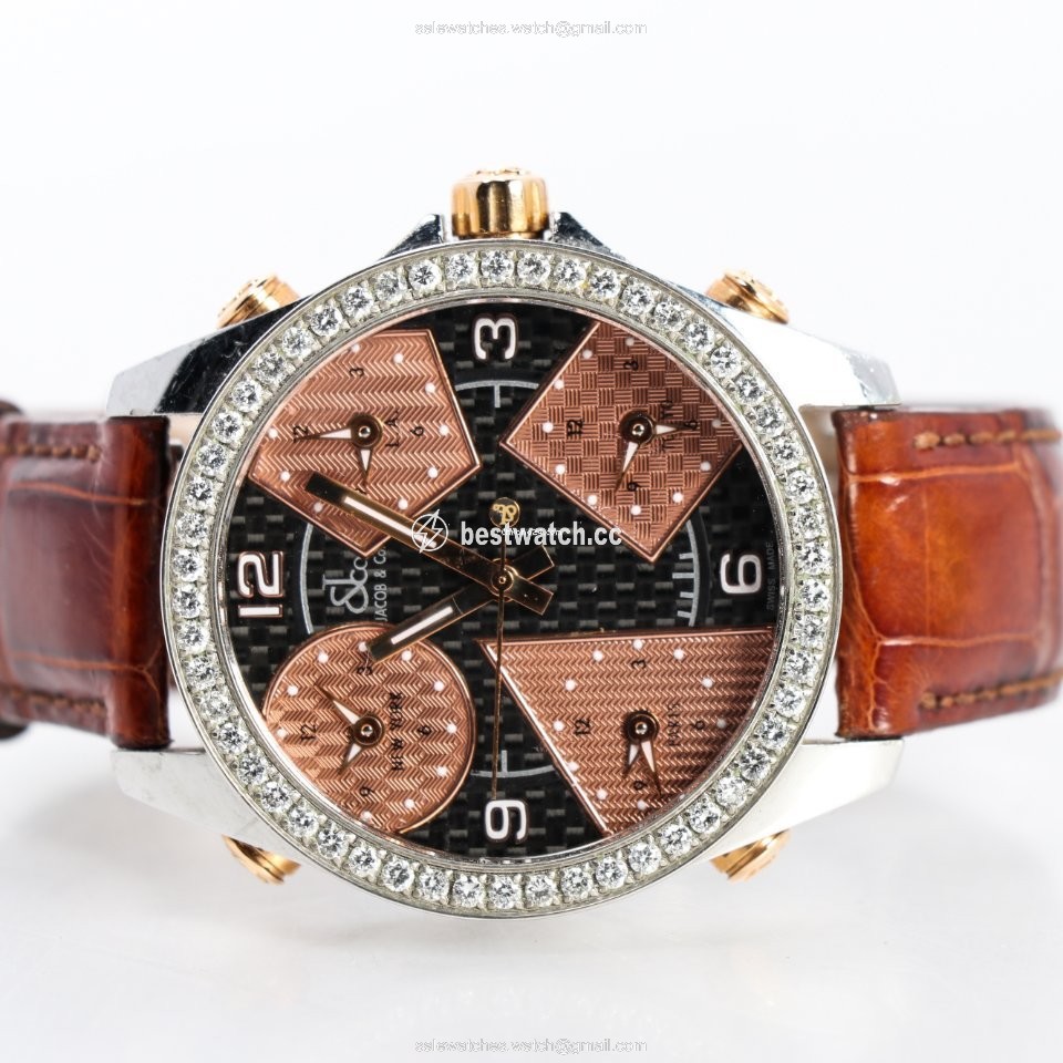 IMG_9086 Jacob & Co. Five Time Zone Mens watch Unisex Quartz Steel JCM115DA 3