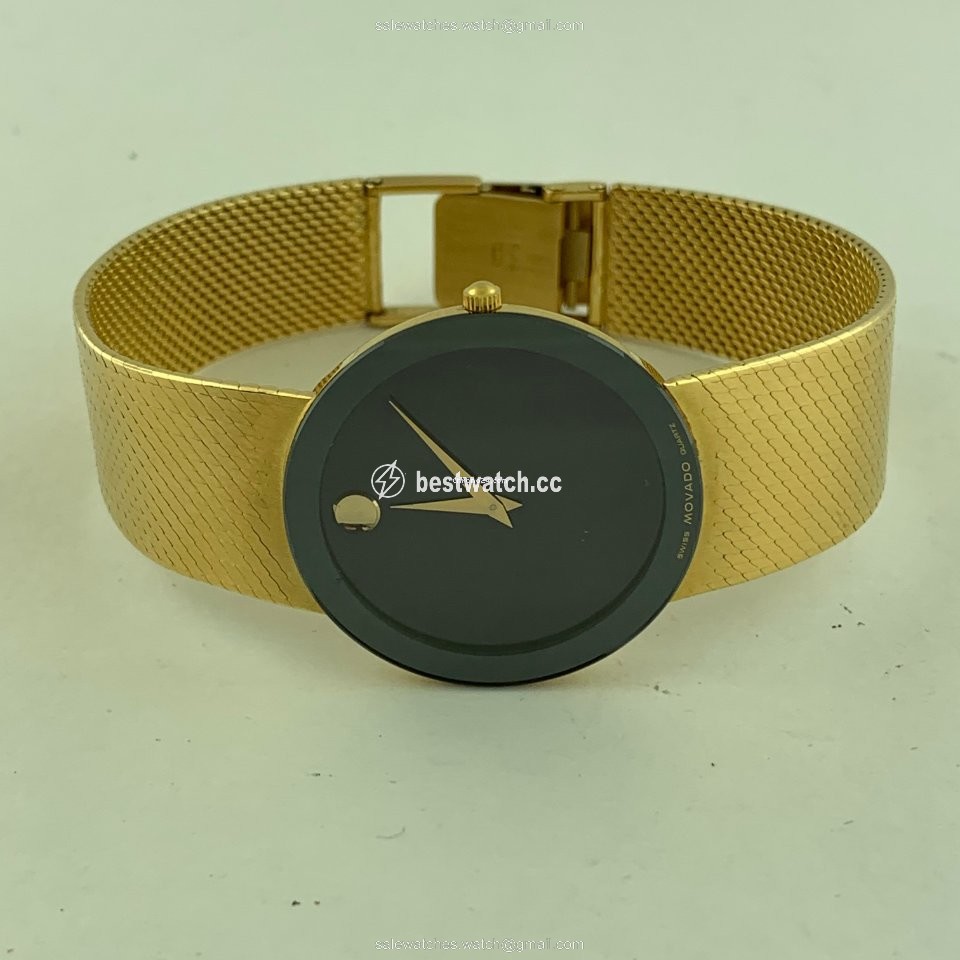 IMG_9086 Movado Museum Quartz Yellow gold Movado 18K Yellow Gold Museum Dial Model 40-40-882 Watch 3