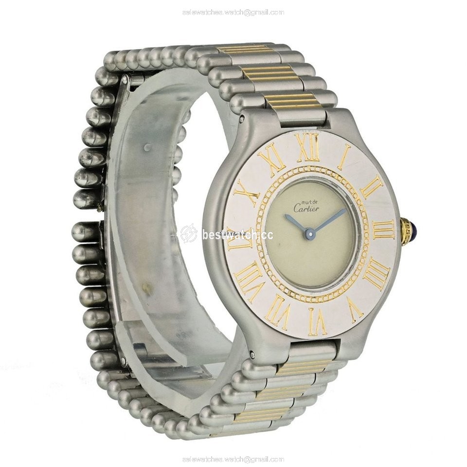 IMG_9086 Cartier 21 Must de Cartier Womens watch Quartz Steel 1340 3