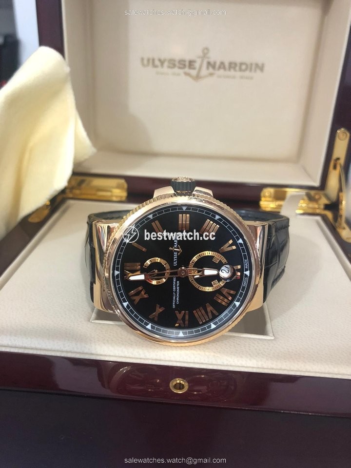 IMG_9086 Ulysse Nardin Marine Chronometer Manufacture Mens watch Unisex Automatic Rose gold 1186-122 42 3