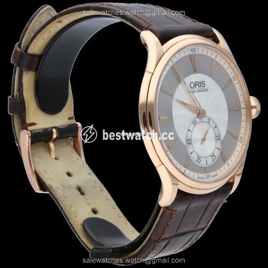 IMG_9086 Oris Artelier Small Second Mens watch Unisex Manual winding Rose gold 01 396 7580 6051-SET 3