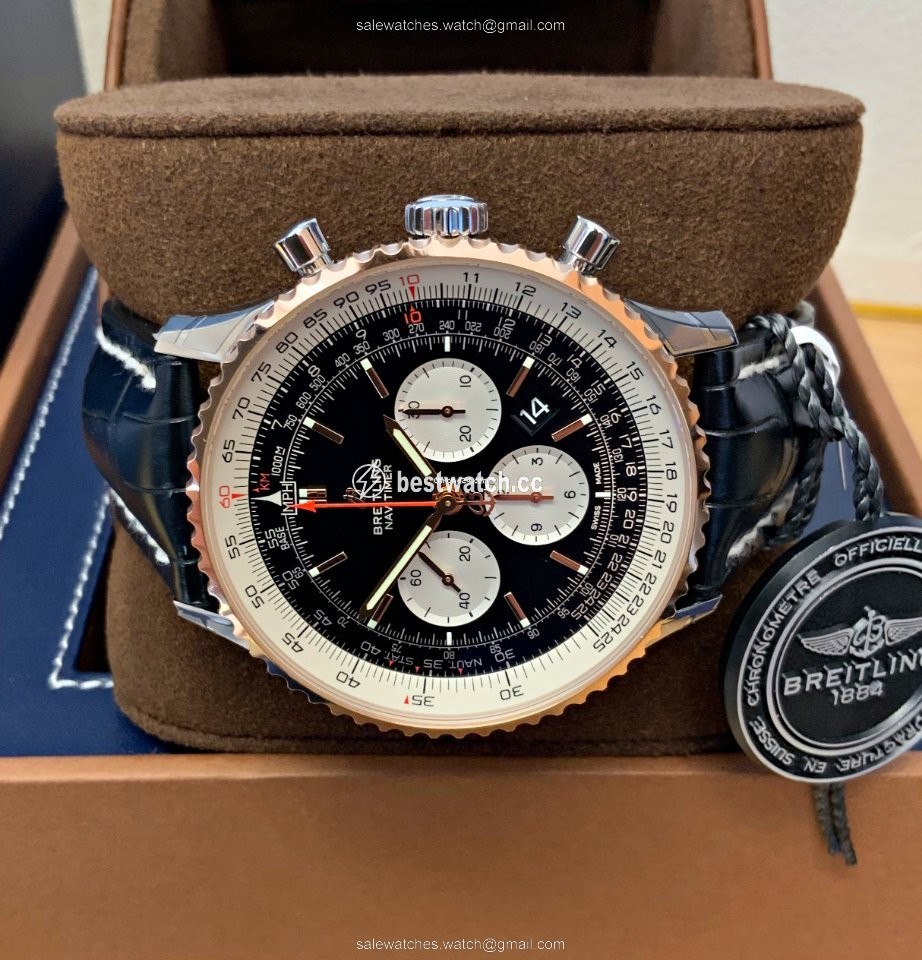 IMG_9086 Breitling Navitimer 01 (46 MM) Mens watch Unisex Automatic Gold Steel UB0127211B1P1 3