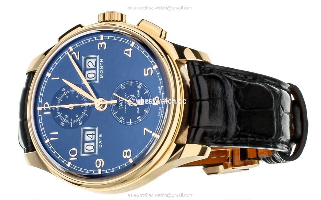 IWC Portuguese Perpetual Calendar Digital Date-Month Mens watch Unisex Automatic Rose gold IW397204 3
