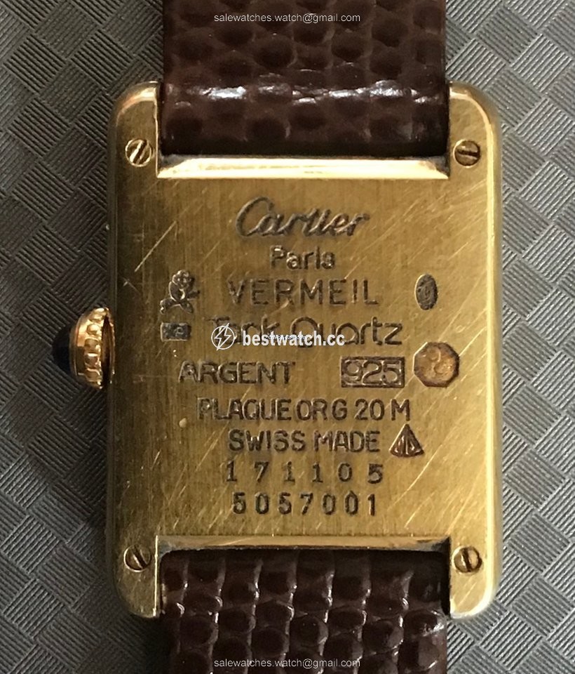 Cartier Tank Vermeil Womens watch Quartz Silver 5057001 3