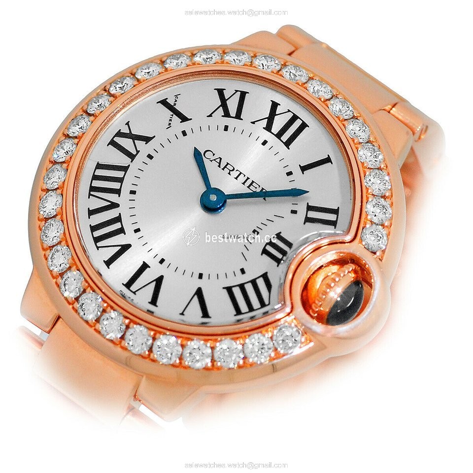 IMG_9086 Cartier Ballon Bleu 28mm Womens watch Quartz Rose gold WE9002Z3 3