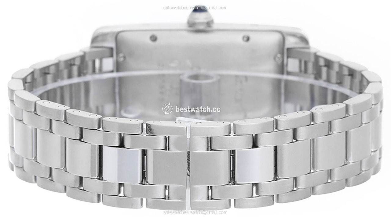 IMG_9086 Cartier Tank Americaine Mens watch Unisex Automatic White gold W26036L1 1726 3