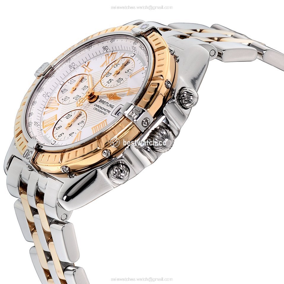 IMG_9086 Breitling Crosswind Racing Mens watch Unisex Automatic Gold Steel D13355 3