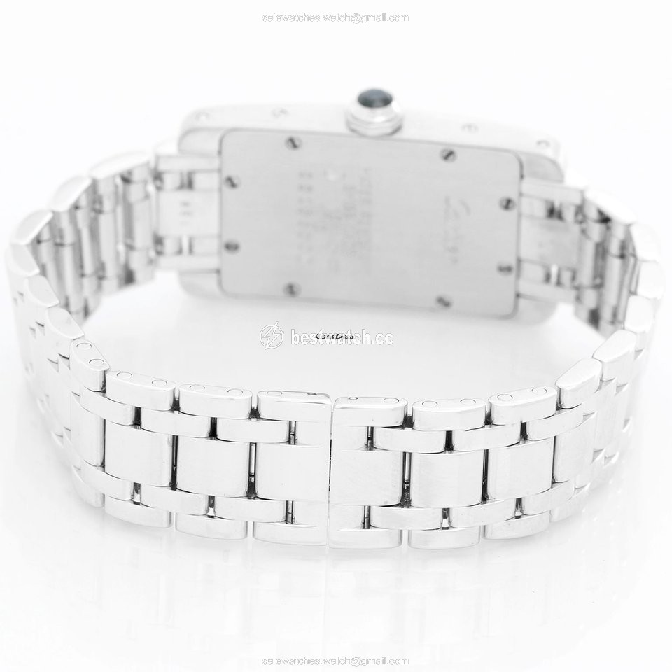 IMG_9086 Cartier Tank Americaine Womens watch Quartz White gold W26019L1 1713 3
