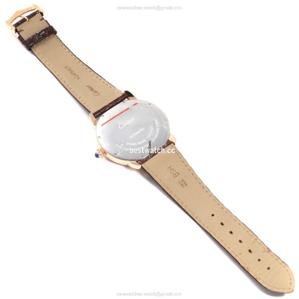 IMG_9086 Cartier Ronde Solo de Cartier Mens watch Unisex Automatic Gold Steel W6701009 3