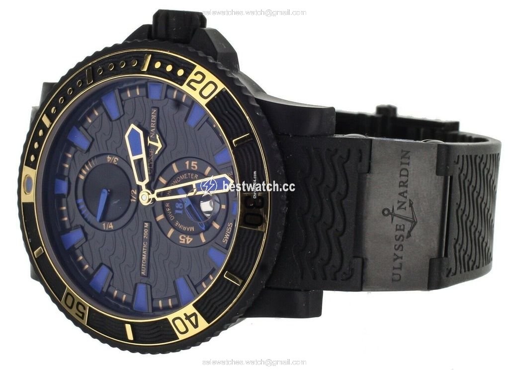 Ulysse Nardin Diver Black Sea Mens watch Unisex Automatic Gold Steel 263-92 3