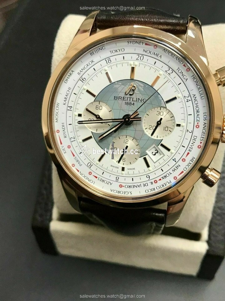 IMG_9086 Breitling Transocean Chronograph Unitime Mens watch Unisex Automatic Rose gold RB0510 3