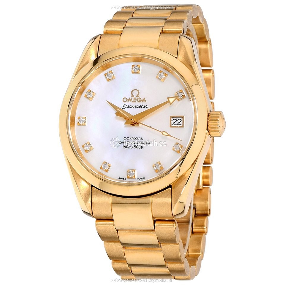 IMG_9086 Omega Seamaster Aqua Terra Mens watch Unisex Automatic Yellow gold 2104.75.00 3