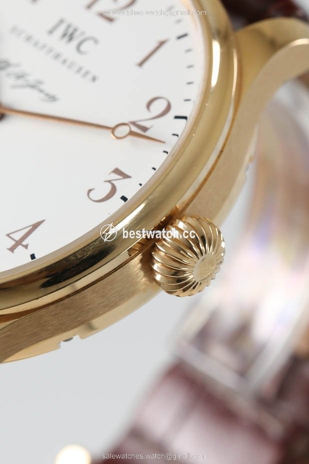 IMG_9086 IWC Portuguese Hand-Wound Mens watch Unisex Manual winding Yellow gold IW544201 3