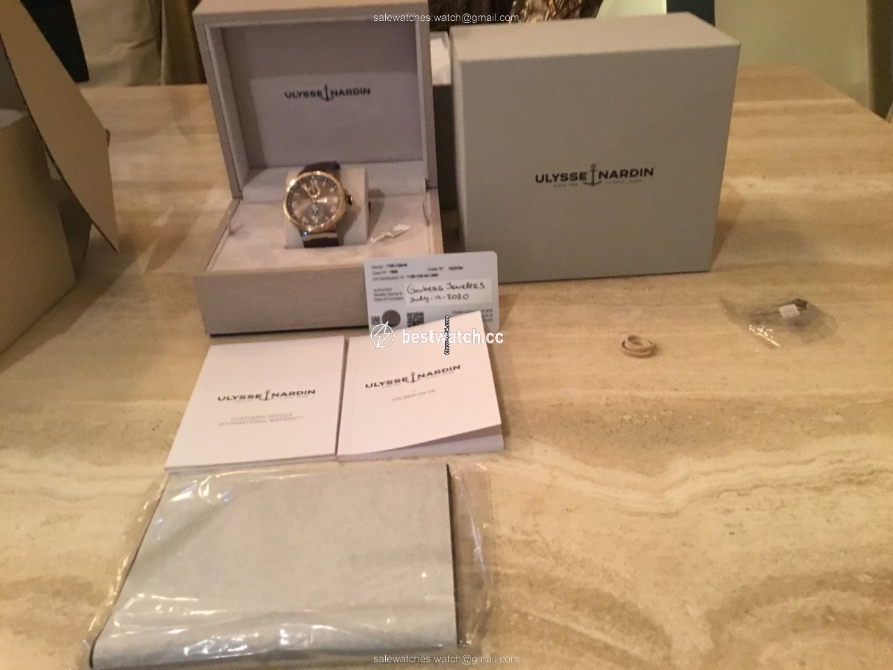 IMG_9086 Ulysse Nardin Marine Chronometer Manufacture Mens watch Unisex Automatic Gold Steel 1185-126 45 3