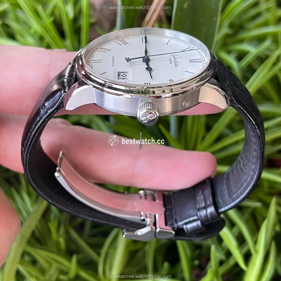IMG_9086 Glashutte Original Senator Panorama Date Mens watch Unisex Automatic Steel 100-03-32-42-04 3