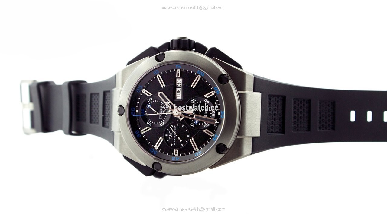 IMG_9086 IWC Ingenieur Double Chronograph Titanium Mens watch Unisex Automatic Titanium IW376501 3