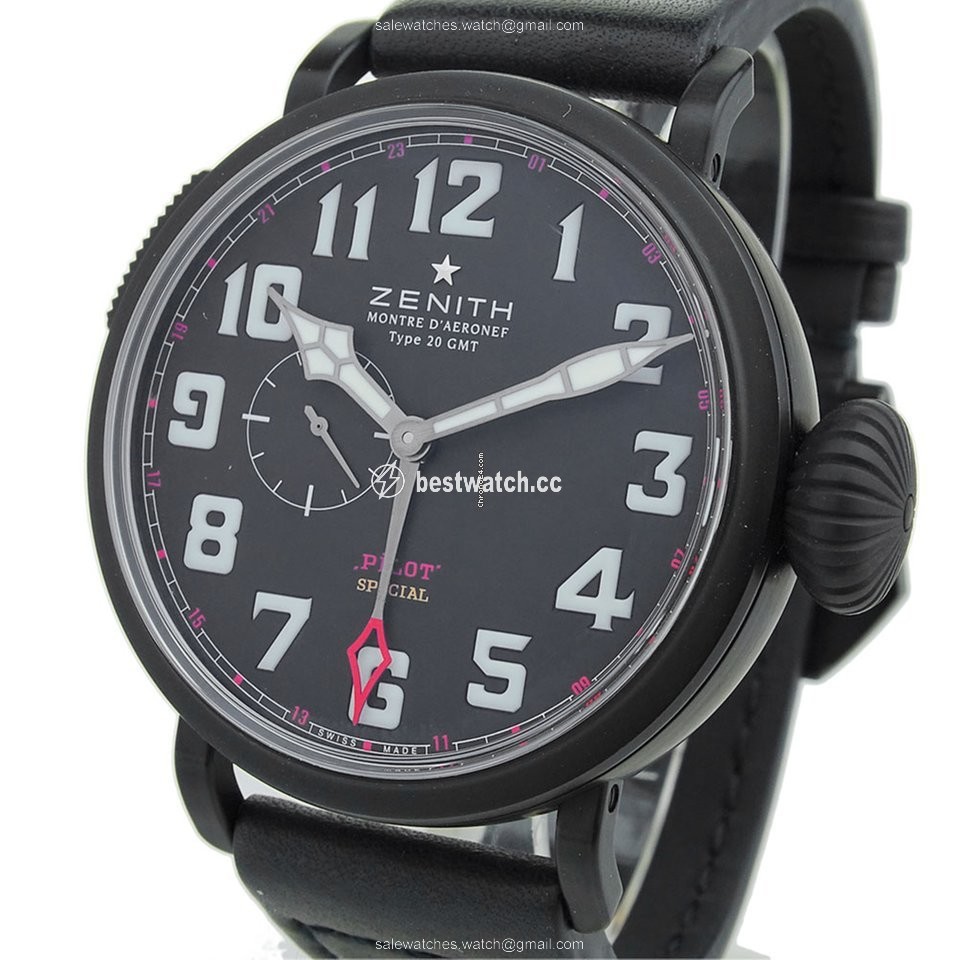 IMG_9086 Zenith Pilot Type 20 GMT Mens watch Unisex Automatic Titanium 96.2430.693 3