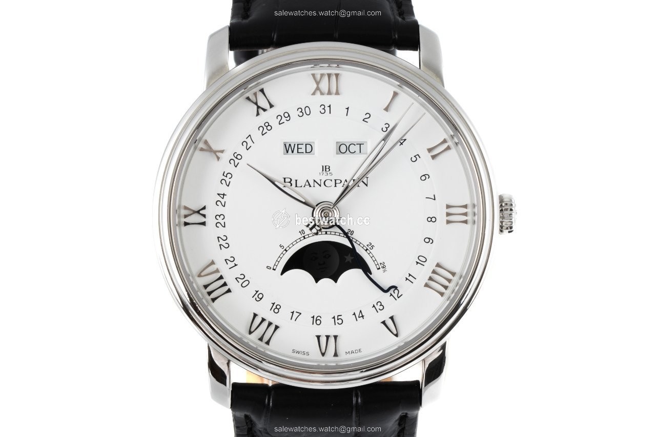 Blancpain Villeret Quantieme Complet Mens watch Unisex Automatic Steel 6654-1127-55B 3