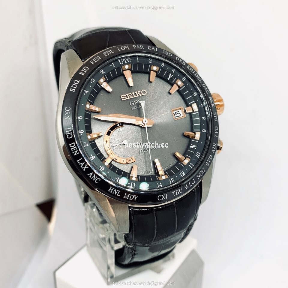 IMG_9086 Seiko Astron GPS Solar Chronograph Mens watch Unisex Titanium SSE095J1 3