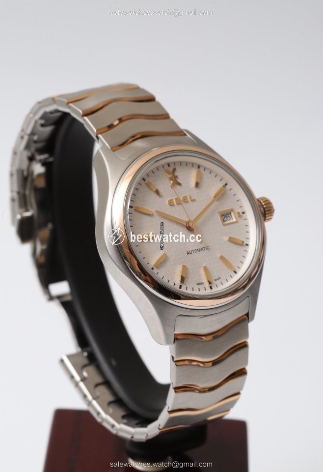 IMG_9086 Ebel Wave Mens watch Unisex Automatic Gold Steel 1216204 3