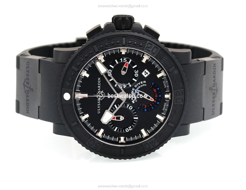 IMG_9086 Ulysse Nardin Diver Black Sea Mens watch Unisex Automatic Steel 353-92 3