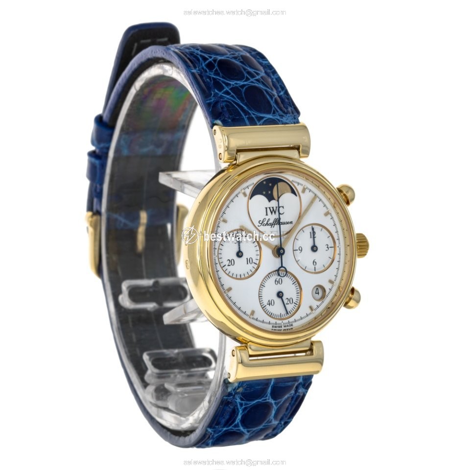 IMG_9086 IWC Da Vinci Chronograph Womens watch Quartz Yellow gold IW3735 3