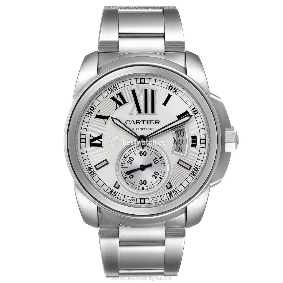 IMG_9086 Cartier Calibre de Cartier Mens watch Unisex Automatic Steel W7100015 3