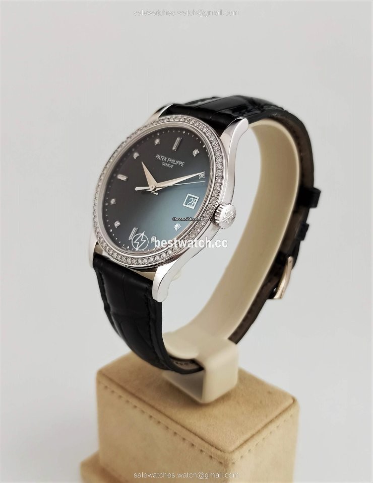 Patek Philippe Calatrava Mens watch Unisex Automatic White gold 5297G-001 (with matching Cufflinks 205.9108G) 3