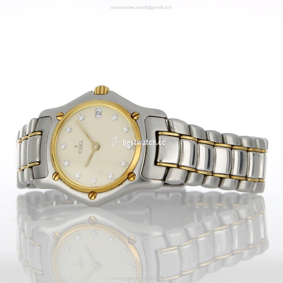 IMG_9086 Ebel 1911 Womens watch Quartz Gold Steel 188901 3