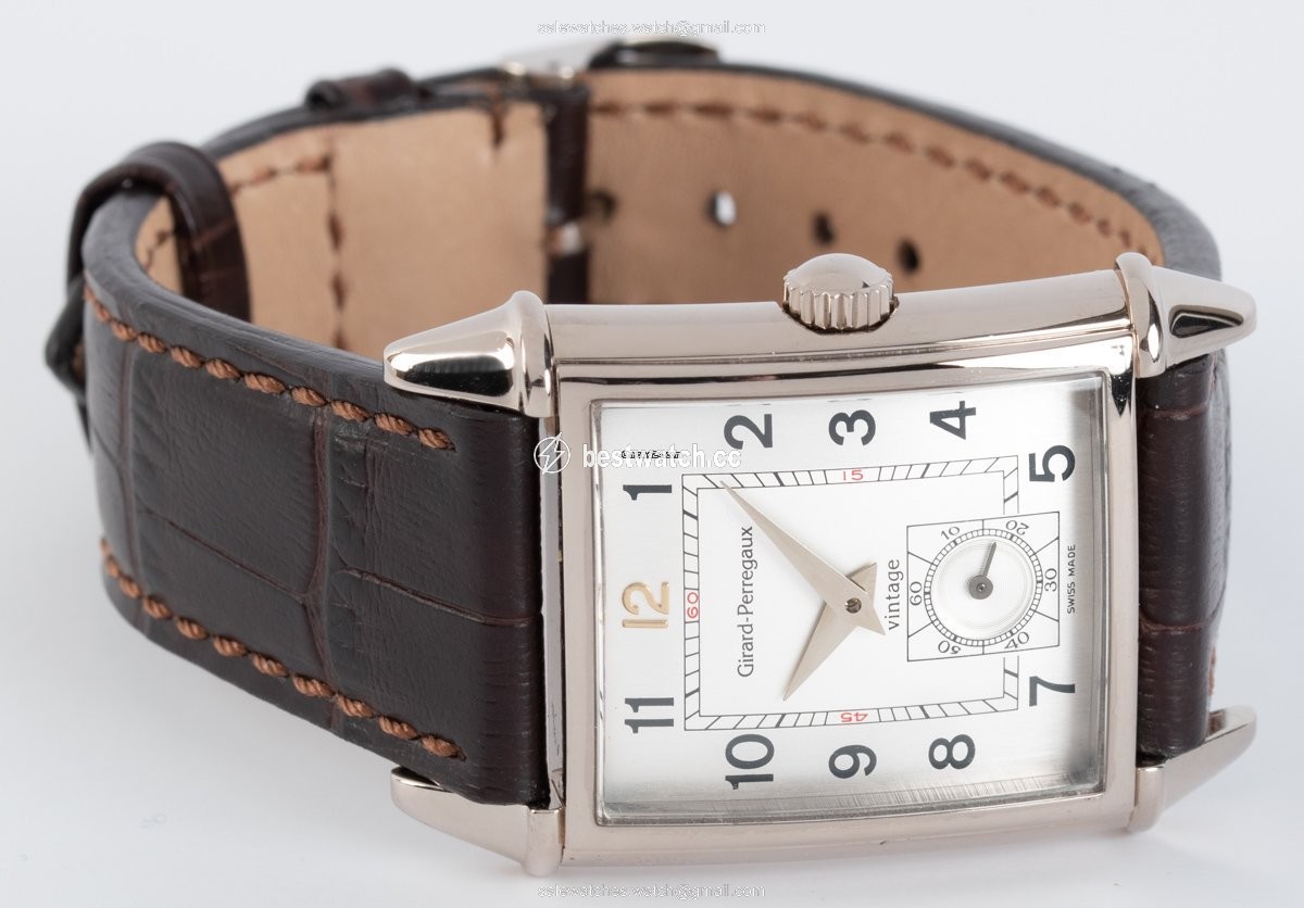 IMG_9086 Girard Perregaux Vintage 1945 Mens watch Unisex Manual winding White gold 2595 3