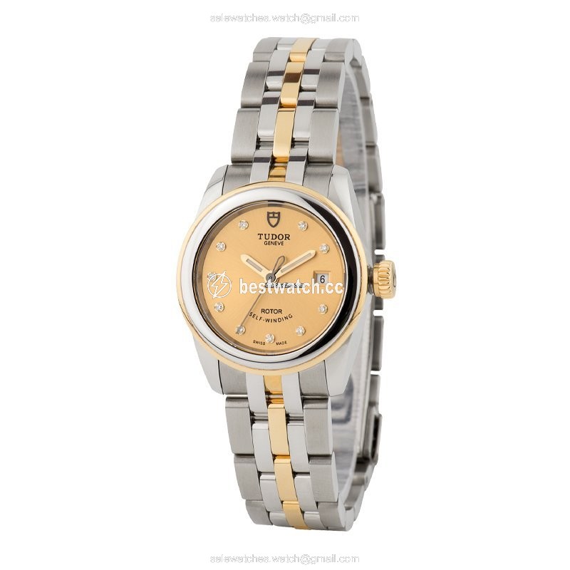 Tudor Glamour Date Womens watch Automatic Gold Steel 51003-0003 3
