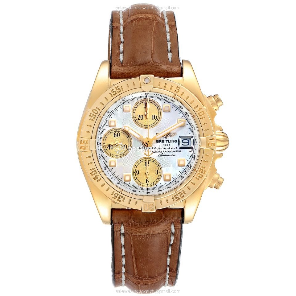 IMG_9086 Breitling Chrono Cockpit Mens watch Unisex Automatic Yellow gold K13358 3