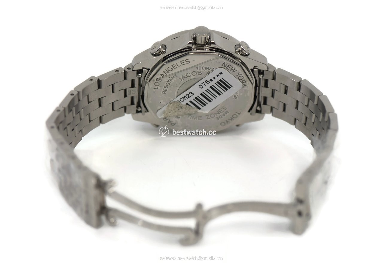 IMG_9086 Jacob & Co. Five Time Zone Mens watch Unisex Quartz Steel JCM-23 3