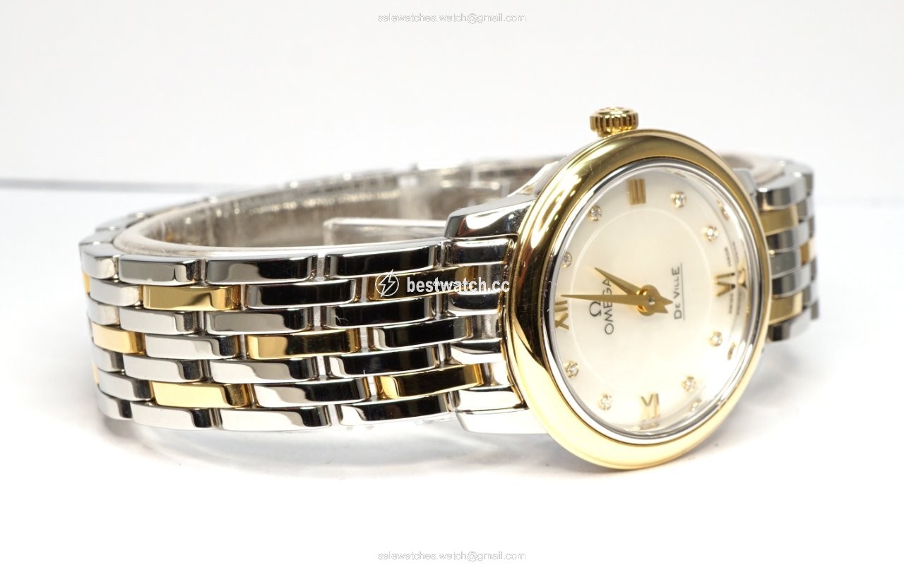 Omega De Ville Prestige Womens watch Quartz Gold Steel 424.20.24.60.55.001 3
