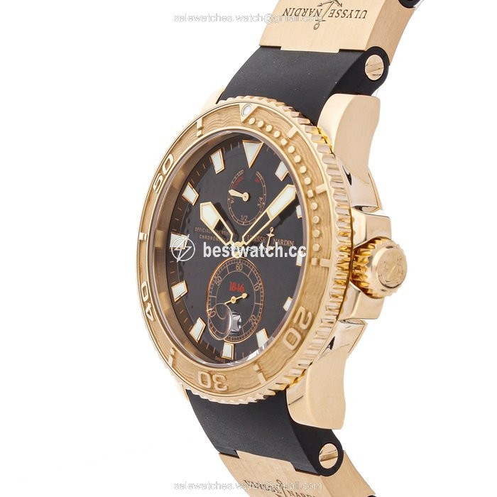 Ulysse Nardin Maxi Marine Diver Mens watch Unisex Manual winding Rose gold 266.33.3A.925 3