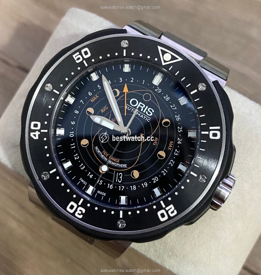 IMG_9086 Oris ProDiver Pointer Moon Mens watch Unisex Automatic Titanium 01 761 7682 7154 3