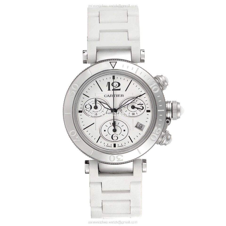 IMG_9086 Cartier Pasha Seatimer Mens watch Unisex Quartz Steel W3140005 3