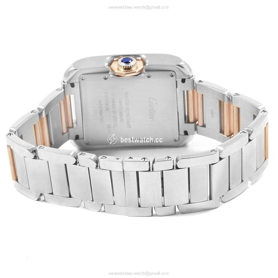 IMG_9086 Cartier Tank Anglaise Mens watch Unisex Automatic Gold Steel W5310007 3