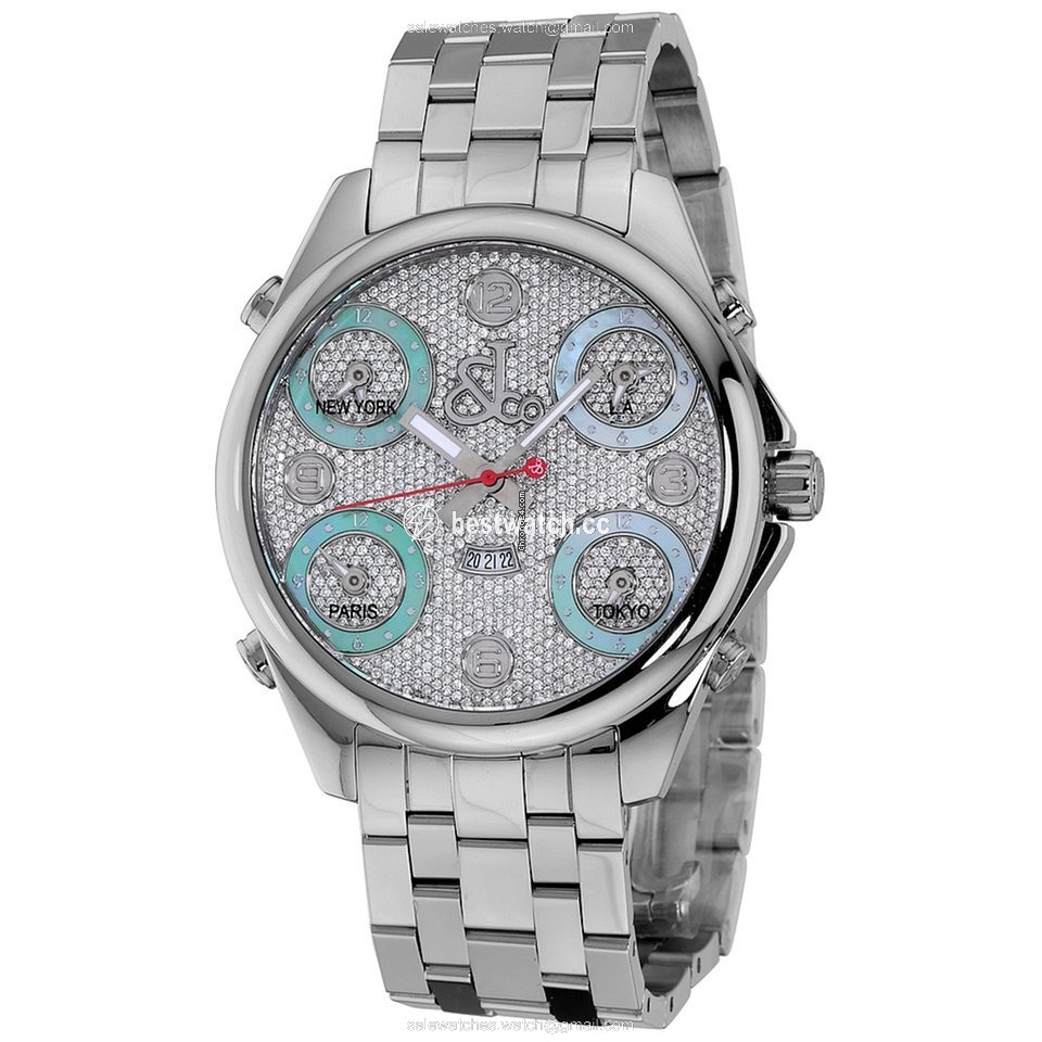 IMG_9086 Jacob & Co. Five Time Zone Mens watch Unisex Quartz Steel JC30G 3