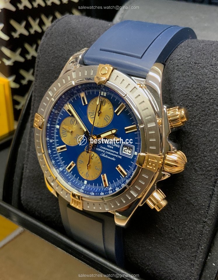 IMG_9086 Breitling Chronomat Evolution Mens watch Unisex Automatic Gold Steel B13356 3
