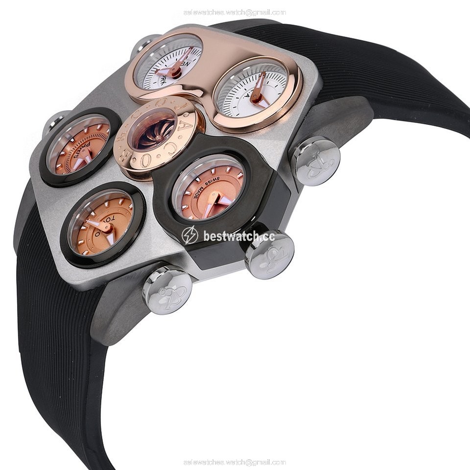 IMG_9086 Jacob & Co. Five Time Zone Mens watch Unisex Quartz Steel GR3-15 3
