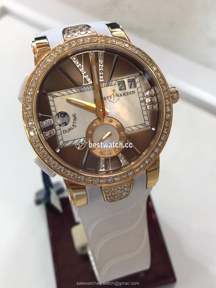 Ulysse Nardin Executive Dual Time Lady Womens watch Automatic Rose gold 246-10B-3C 30-05 3