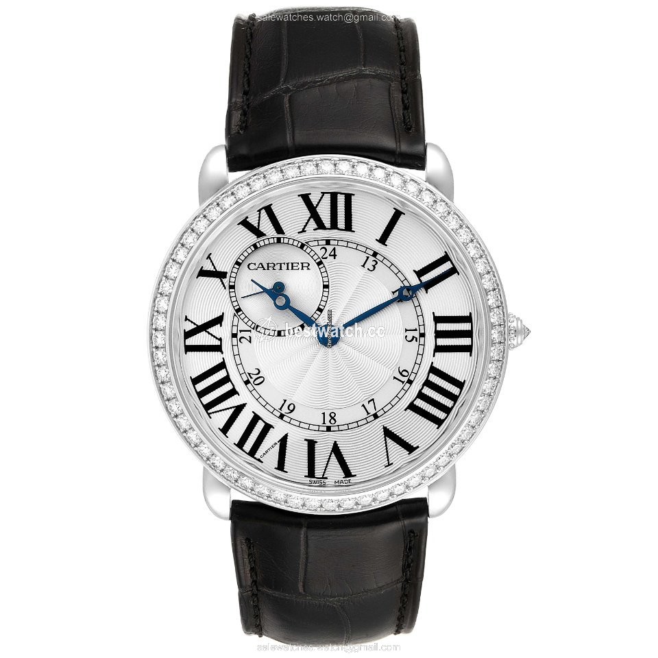 IMG_9086 Cartier Ronde Louis Cartier Mens watch Unisex Manual winding White gold WR007002 3