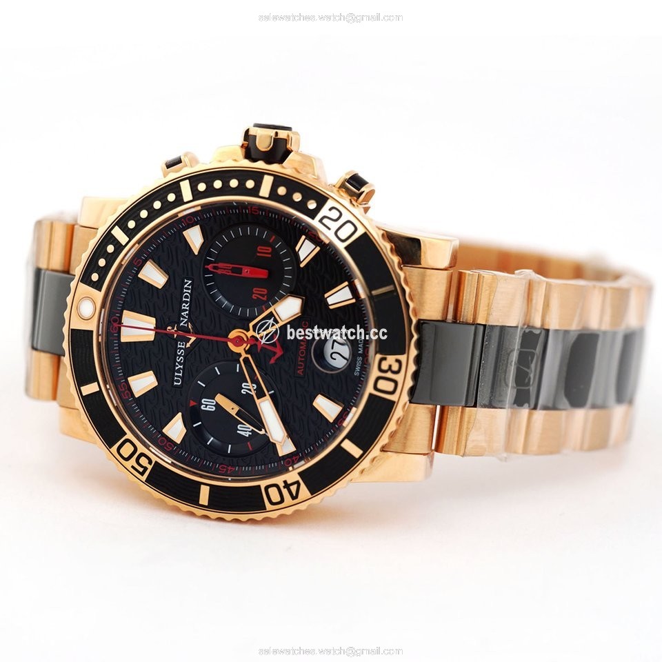 IMG_9086 Ulysse Nardin Maxi Marine Diver Mens watch Unisex Automatic Rose gold 8006-102-8C 926 3