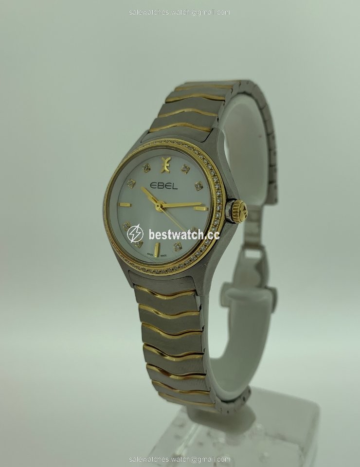 IMG_9086 Ebel Wave Womens watch Quartz Gold Steel 1216198 3