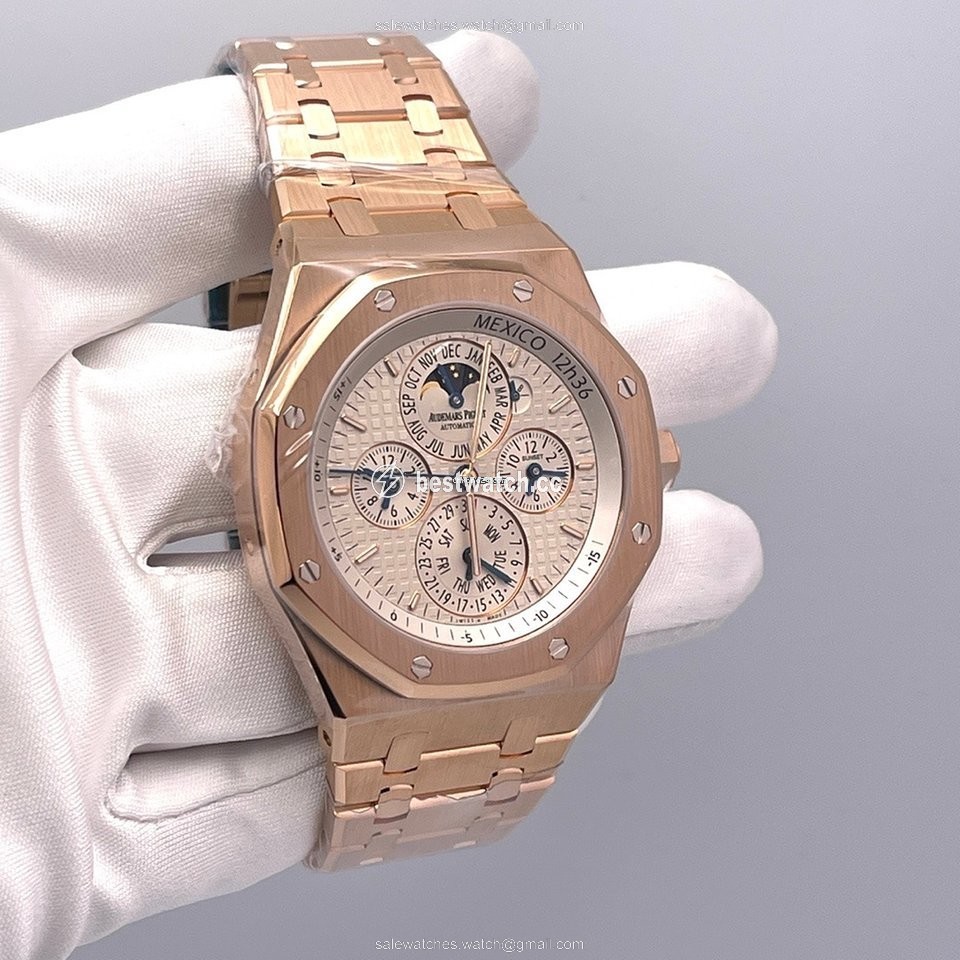 IMG_9086 Audemars Piguet Royal Oak Mens watch Unisex Manual winding Rose gold 26603OR.OO.D092CR.01 3