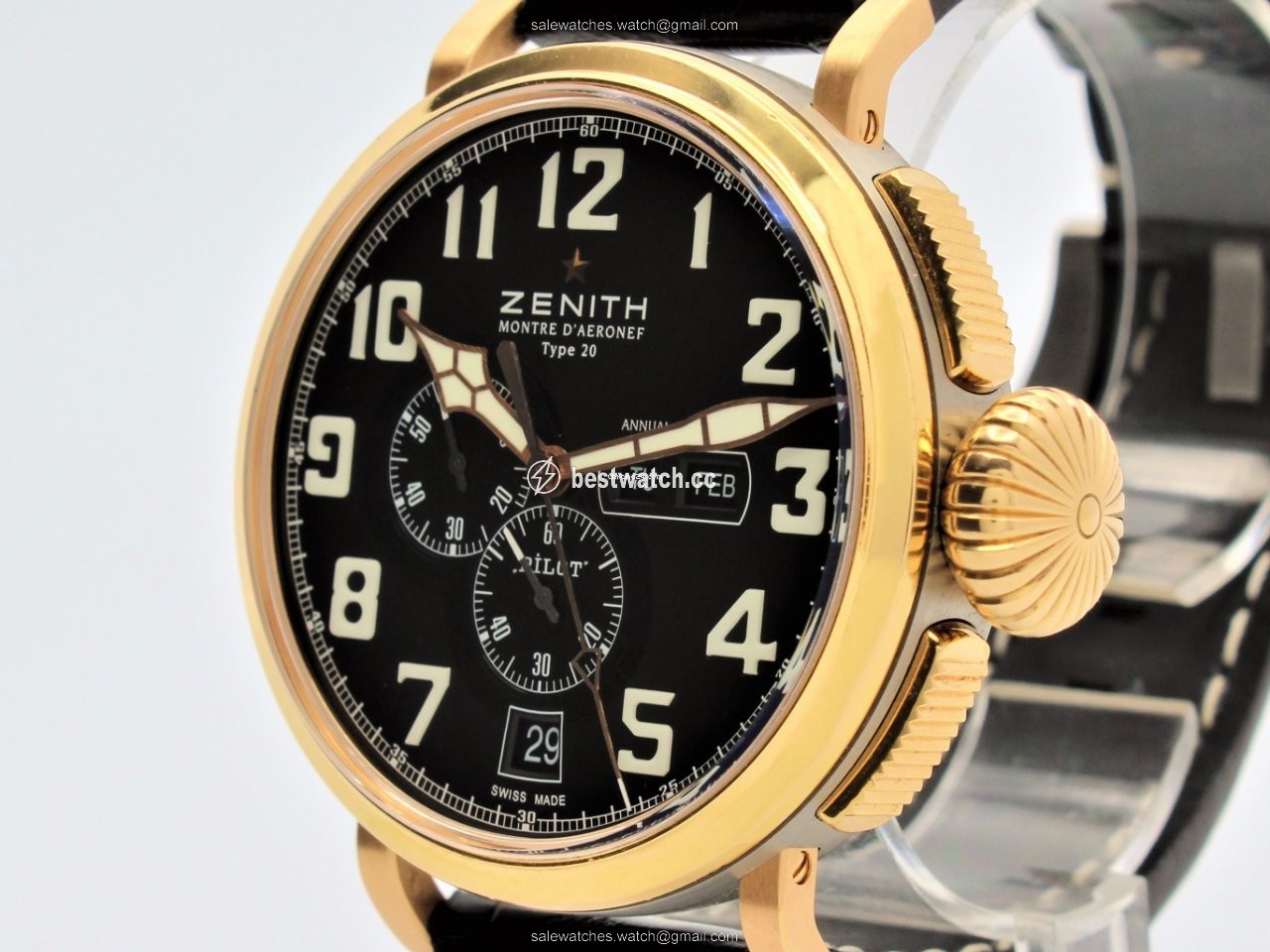 IMG_9086 Zenith Pilot Type 20 Annual Calendar Mens watch Unisex Automatic Titanium 87.2430.4054 3