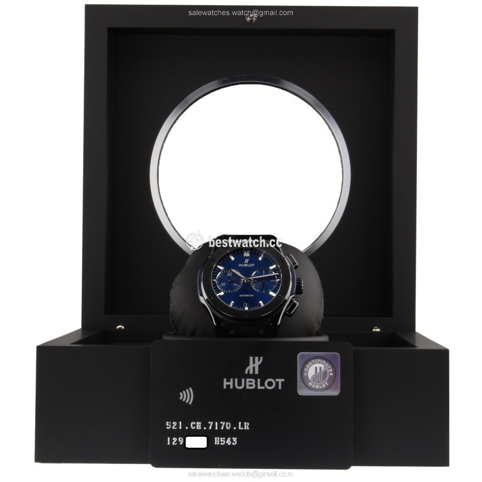 IMG_9086 Hublot Classic Fusion Blue Mens watch Unisex Automatic Ceramic 521CM7170LR 3